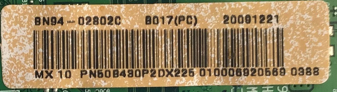 MAIN PARA TV SAMSUNG / NUMERO DE PARTE BN94-02802C / BN41-01154B / BN9402802C / 02802C / BN4101154B / BN97-03228A / MODELO PN50B430P2DXZA - Imagen 4
